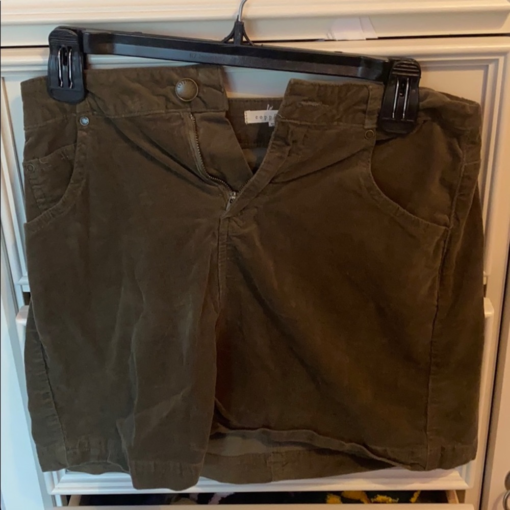 army green skirt